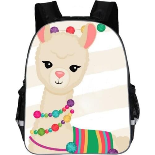 New Cartoon School Bag For Gilrs /Boys lovely alpaca Pattern Orthopedic Backpack Children School Bags Student Mochila Grade 1-6