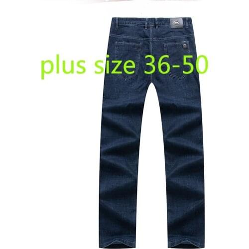 New Arrival Fashion High Quality Suepr Large Autumn Style Men Fashionable Casual Jeans Loose Full Length Plus Size 36- 50