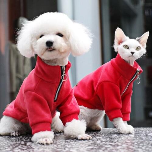 Large Pet Dog Coat Cat Jacket for Small Medium Dogs Outfit Red Warm Winter Pet Clothing Chihuahua Puppy Kitten Coat Costume 35