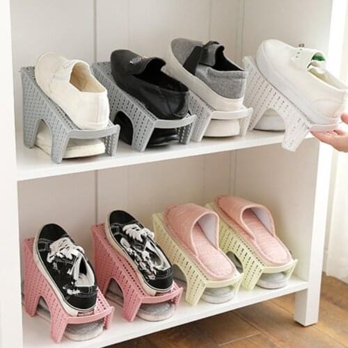 Plastic Shoes Organizer Shelf Space Saving Shoe Holder Rack for Home, Hotel, Kindergarten, Club