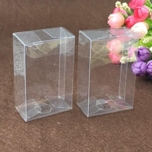 30pcs 3.5*8*8cm clear plastic pvc box packing boxes for gifts/chocolate/candy/cosmetic/cake/crafts square transparent pvc Box
