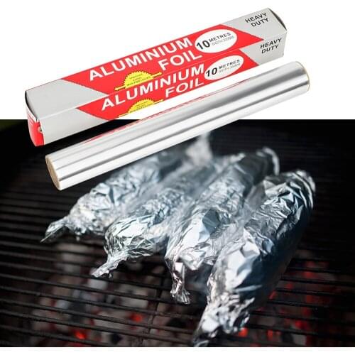 BBQ Grill Tinfoil Paper Sheet Roll BBQ Baking Tool Tin Foil Paper Oven 5m/10m*30cm Barbecue Cooking