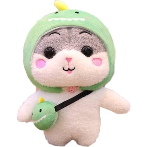 Cute hamster doll holding pillow doll plush toy girl sleeping in bed doll girl birthday present
