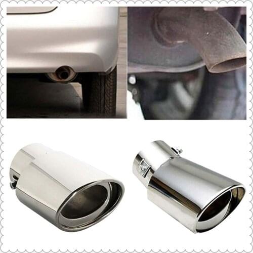 Universal Car Exhaust Muffler Tip Round Stainless Steel for Audi A4 B6 A3 A6 C5 Q7 A1 A5 A7 A8 Q5 R8 TT