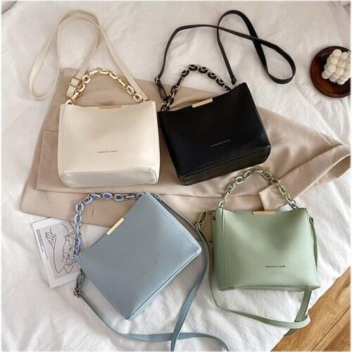 Women Wallets Fashion Shoulder Bag Solid Chain Handbag Stylish PU Leather Purse for Ladies Shopping Dating Packs Holders