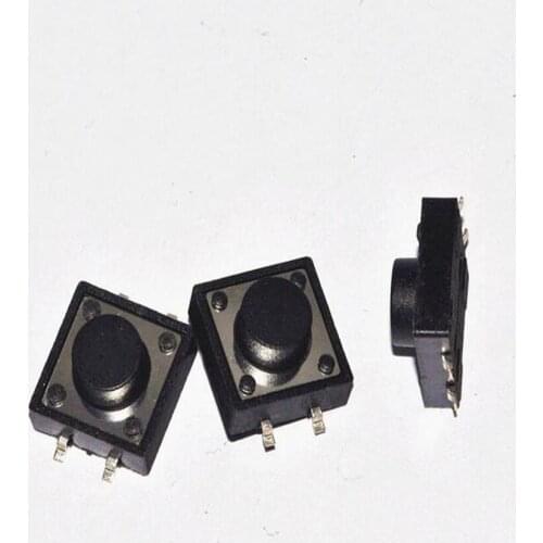 100PCS/Lot SMD Push Button Switch 12*12*5MM 12*12 Light touch switch H= 5mm
