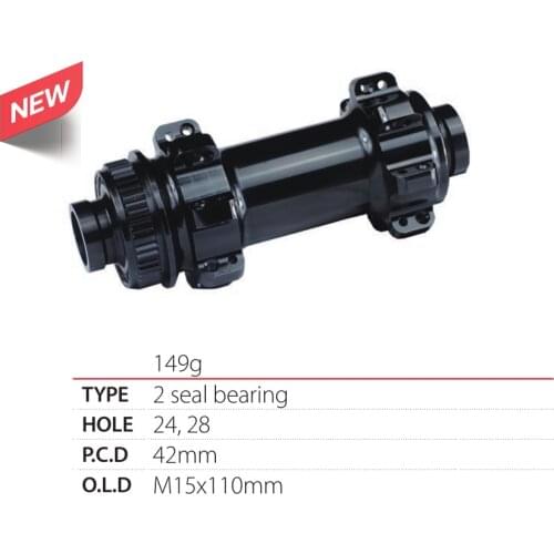 149g front BOOST hub center lock CL straight pull 15x110 110mm 24H 28H black red MTB XC ENDURO mountain bike SUPER LIGHT