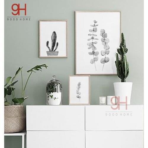 900D Canvas Art Print Painting Poster, Nordic Style Watercolor plant Wall Pictures for Home Decoration, Wall Decor NOR002
