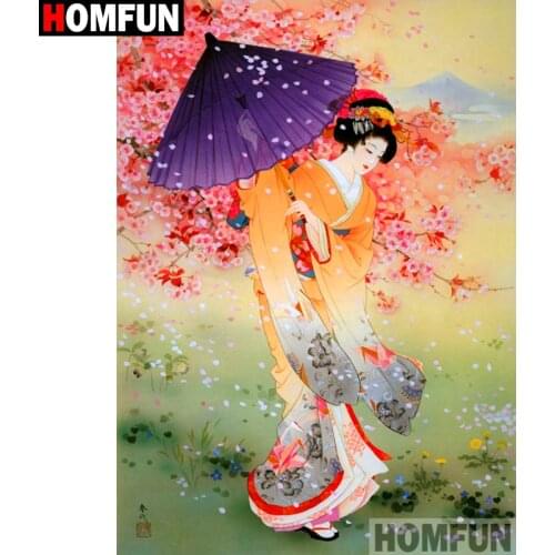 HOMFUN Full Square/Round Drill 5D DIY Diamond Painting "beauty" Embroidery Cross Stitch 5D Home Decor A08671