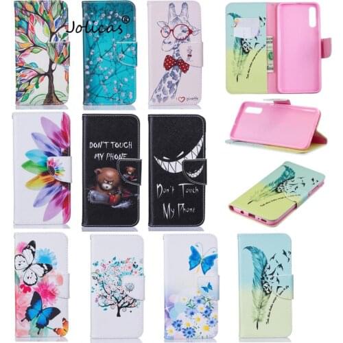 Smiley Fitted Cases For Samsung A70 Samsung Galaxy ajax A70S A42 5G A10 M30 A40 M20 A30 A50 M10 Cove PU Leather Flip Phone Shell