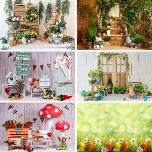 Easter Photography Background Colour Eggs Rabbit Wood Floor Backdrop Baby Shower Easter Backdrop Photo Background