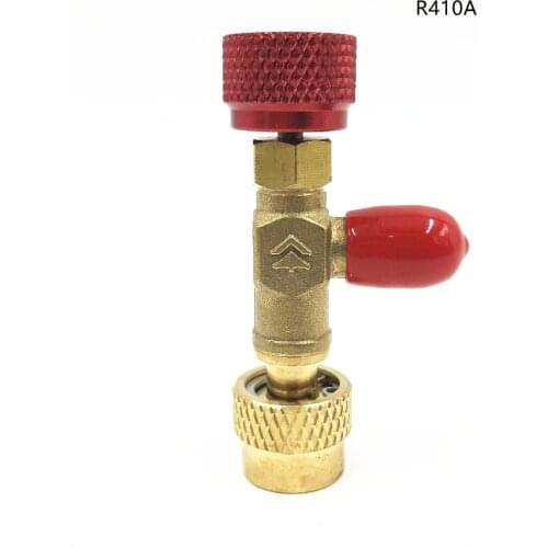 HS-1221 Air Conditioning Refrigerant Plus Liquid Safety Valve R410A Valve 1/4 "SAE Male To 5/16" SAE Safety Adaptor