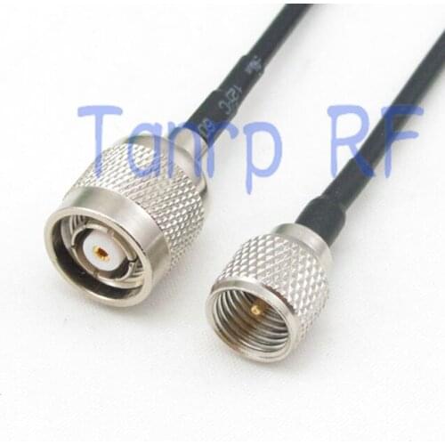 50CM Pigtail coaxial jumper cable RG174 extension cord 20in mini UHF male plug to RP-TNC male (hole pin) RF connector adapter