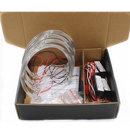 CCFL Angel Eyes Headlight Kit For BMW 3Series E46 Coupe/Sedan 5W White Yellow 131mm led halo rings angel eyes for BMW