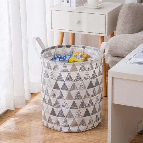 Round Dirty Laundry Basket Foldable Home Storage Laundry Hamper for Baby Toys Dirty Clothes