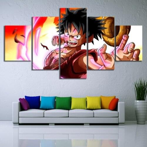 Prints Paintings Modular 5 Pieces One Piece Canvas Wall Art Pictures Home Decor Animation Modern For Bedside Background Poster