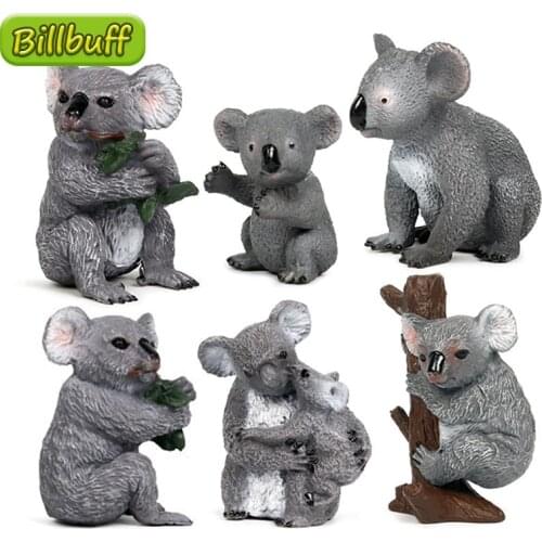 New Simulation Wild Animal Koala Cub Series Model Action Figure Collection Miniature Cognition Educational Toy for children Gift