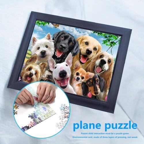 Cute Animals Assembling Picture 1000 Pieces Adults Kids Paper Jigsaw Puzzles Mini Intelligent Educational Toy