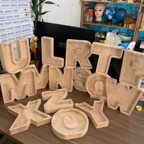 PlumHOME Wooden Piggy Banks For Money