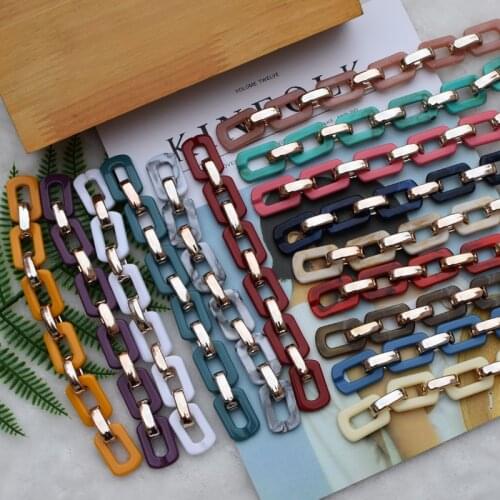 MM FOND 2cm*3cm Middle Size Resin DIY Bag Strap Signature Acrylic Handbag Strap Bag Belts Any Length Can be Custom Chic