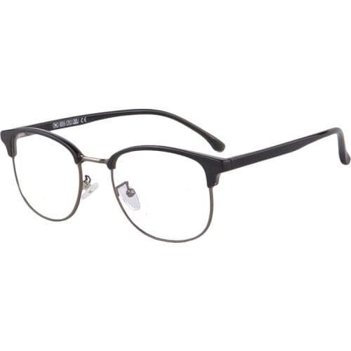 SHINU Golden frame with black eyebrows TR material with Metal anti blue ray Customized Prescription Eyewear Progressive glasses