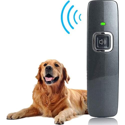 Ultrasonic Dog Repellent Hand-held Anti Barking Device 2 In 1 Dog Behavior Training Tool Of 19.7 Ft Effective Control Range