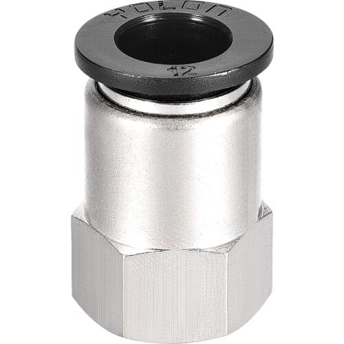 Uxcell Push to Connect Tube Fitting Adapter 12mm Tube OD x 1/4 NPT Female Straight Pneumatic Connecter Pipe Fitting