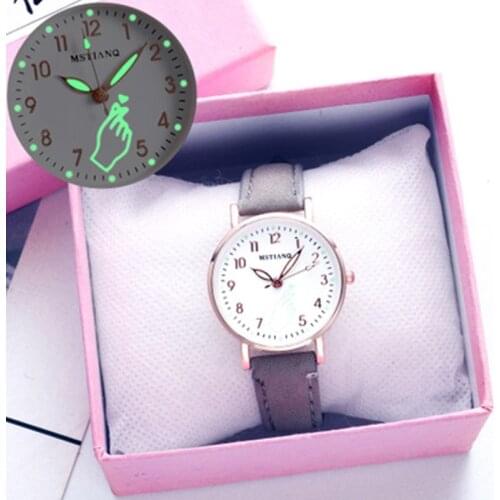 2020 Creative Korea Women Watch Luminous Ladies Watch Trendy Luminous Silicone Wristband Cool Watch with Time Clock