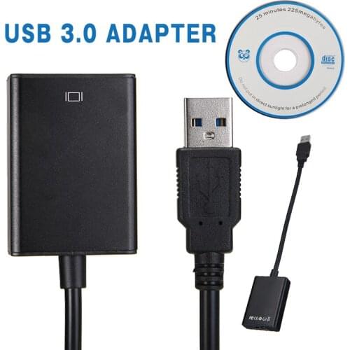 1pc Newest USB 3.0 HDMI-compatible Male to 1080P HDMI-compatible Female Adapter Cable For TV HDTV Converter Audio Video Adapter
