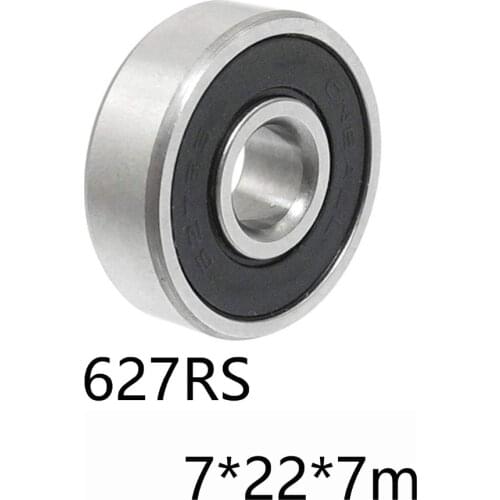 2pcs/lot 627RS Deep Groove Ball Bearing Miniature Mini 627-RS 627RS 7*22*7mm 7*22*7 High Quality 52100 Chrome Steel