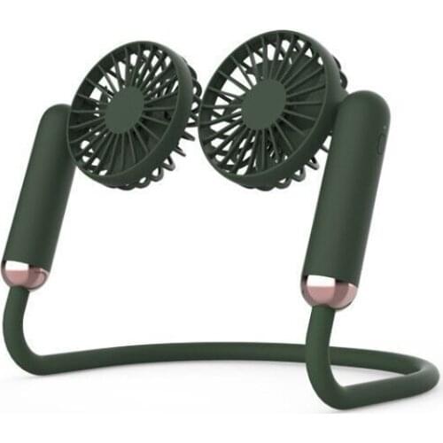 2-in-1 Function Mini Neck Fan Portable Bladeless USB Rechargeable Handheld Fan Leafless Hanging Summer Air Wearable Neckband