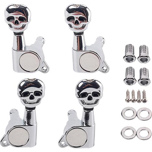 2R2L Skull Shape Electric UKULELE Tuning Peg strings button UKULE parts 6pcs/1set UKULELE accessories