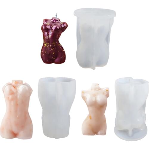3D Human Body Silicone Mold Women Nude Mold Elegant Female Body Silicone Mold Durable DIY Epoxy Resin Crafts Tool Candles Mold
