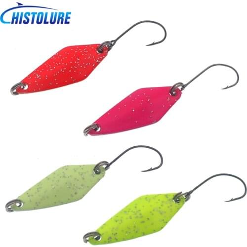 4pcs/lot 5g Metal spoon Fishing Lure Hard Bait Sequin Spoon Paillette Single Hook Noctilucent Luminous