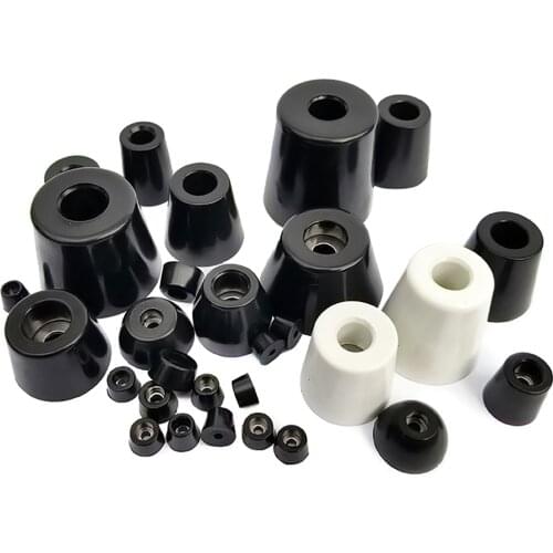 4pcs Furniture Pads Black White Rubber Feet Pads With Stainless Steel Gasket Chair Table Cabinet Leg Non-slip Pads Various Sizes