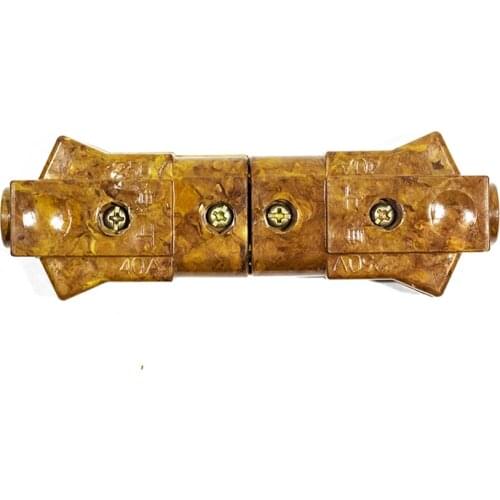 40A Pair Bakelite Plug Female-Male Connector 2 round PIN Rewireable Socket Plug Set Stage Light for Stage TV Studio Church Party