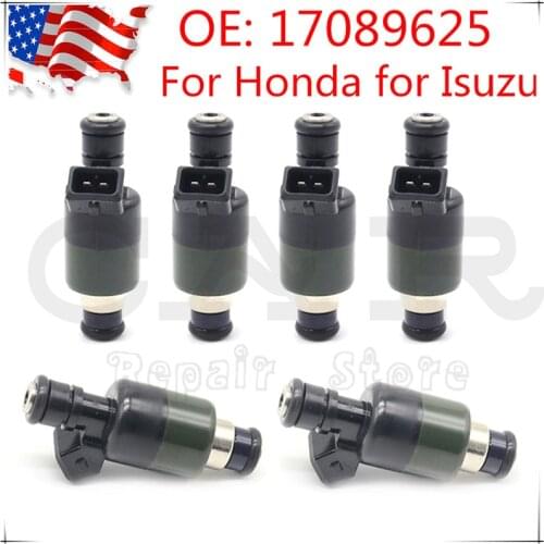 6PCS Fuel Injectors 17089625 OEM For Isuzu Rodeo for Honda Passport 3.2L 1992-1995