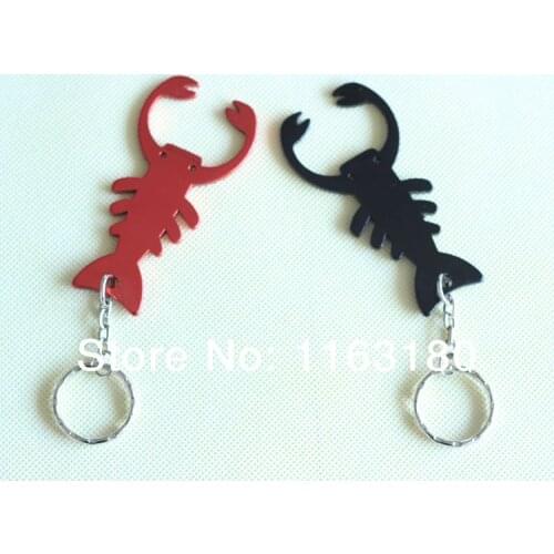 600 Pcs/lot good quality Lobster Metal Bottle Opener Can opener with Keyring Keychain Promotional Gift--Free shipping