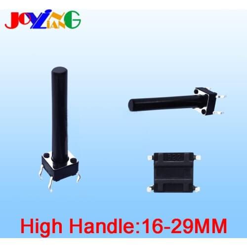 6x6mm Height 16mm - 29mm Copper Foot Micro Push Button Touch Switch 4 Pins Small Electric Switch Factory Sample 10pcs/lot