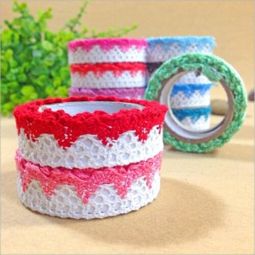 8 Colors Can Chose Kids DIY Cute Colorful Fabric Flower Cloth Lace Tape For Scrapbook Photos Frame Props Decor Photo Albums
