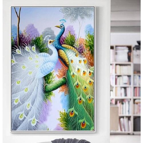 DIY 5D Diamond Painting Animals Peacock Cross Stitch Full Diamond Embroidery Mosaic Picture With Rhinestones Decor gift Sale