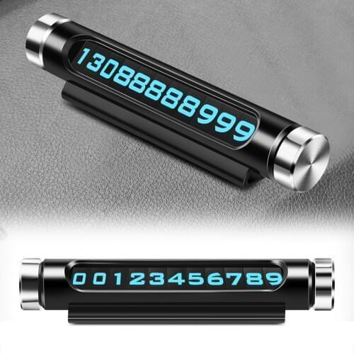 Car Temporary Parking Card Luminous Phone Number Plate Auto Stickers Drawer Style Car-Styling Rocker Switch