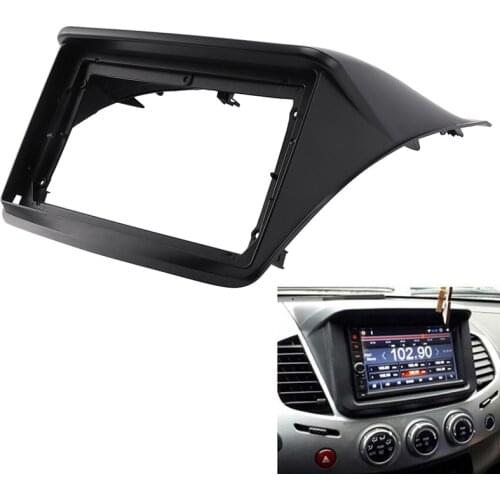 Car DVD Audio Fitting Adaptor Dash Trim Facia Panel 9inch for MITSUBISHI Pajero Sport Montero Nativa Dakar L200 08-12