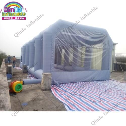 Free air blower 10m*5m*3.5m car spray capsule portable inflatable car tent spray paint booth with carbon filter