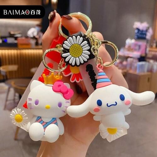 Sanrio Cartoon Hello Kitty Keychain Pendant Car Ornament My Melody Backpack Pendant