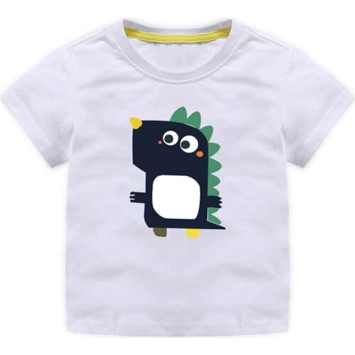 Children Clothing Kids Clothes Baby Boy Clothes Short Sleeve Summer Top Cartoon Dinosaur Printed T Shirt Fashion Cool Streetwear