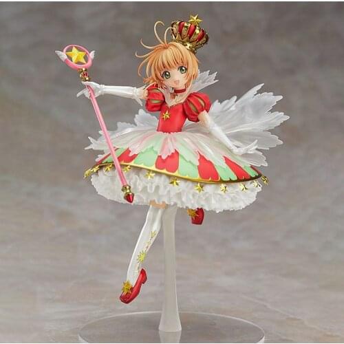 Anime Cardcaptor Sakura Sakura Kinomoto PVC Action Figure Stand Anime Girl Figure Japanese Adult Collectible Model Doll Gift