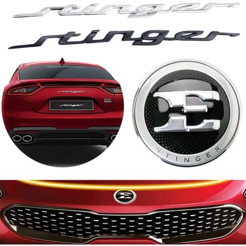 Car Front Hood Trunk Emblem Nameplate Badge 3D ABS Stickers for Kia Stinger