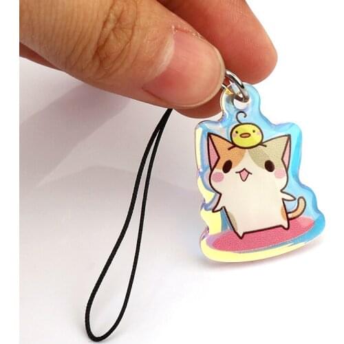 2020 Hot Koop Vograce Goedkope Oem Logo Custom Kleurrijke Acryl Regenboog Sleutelhanger, Gedrukt Cartoon Anime Transparante Epox