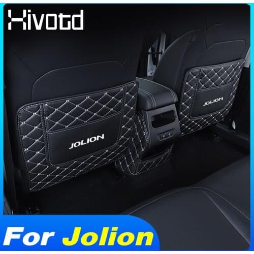 Hivotd Seat Anti-Kick Cover Leather Back Anti-Kick Mat Car Anti-dirty Protector Pad For Haval Jolion 2021 Interior Accessories